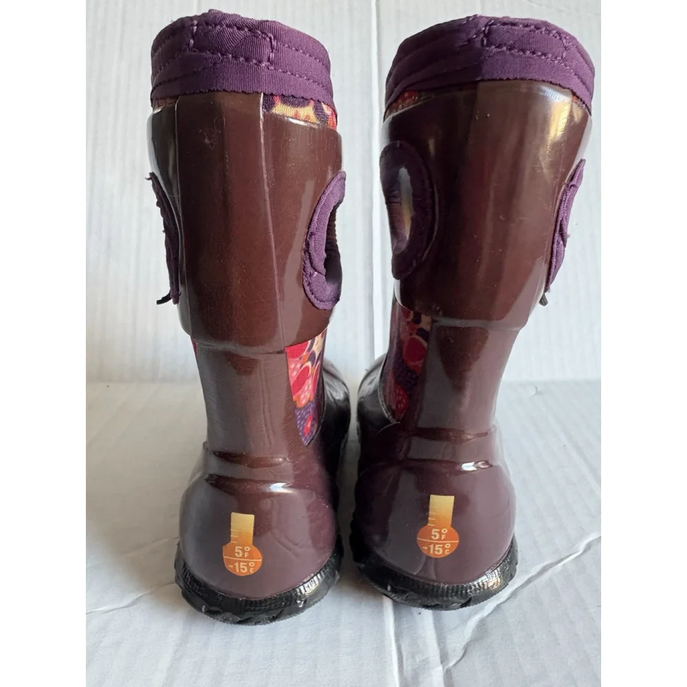 BOGS Kids Classic Waterproof Kaleidoscope Rain Boot Floral Black Sz8 Little Kid